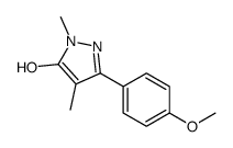 3-(4-Methoxyphenyl)-1,4-dimethyl-1H-pyrazol-5-ol Structure