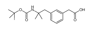 [3-(2-tert-butoxycarbonylamino-2-methylpropyl)phenyl]acetic acid结构式