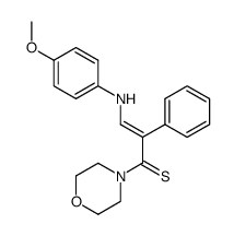 (E)-3-(4-Methoxy-phenylamino)-1-morpholin-4-yl-2-phenyl-propenethione Structure