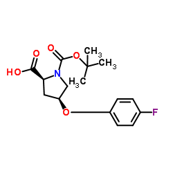 (4S)-1-(tert-Butoxycarbonyl)-4-(4-fluorophenoxy)-L-proline Structure