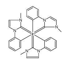 mer -Tris(1-苯基-3-甲基咪唑啉-2-亚烷基-C,C(2)'铱(III)结构式