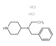 N-Benzyl-N-ethyl-4-piperidinamine dihydrochloride结构式