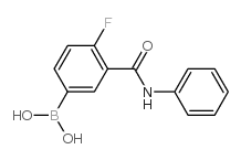 4-Fluoro-3-(phenylcarbamoyl)phenylboronic acid  (contains varying amounts of Anhydride) structure