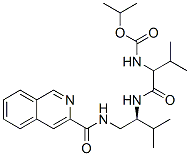 Carbamic acid,N-[(1S)-1-[[[(1S)-1-[[(3-isoquinolinylcarbonyl)amino]methyl]-2-methylpropyl]amino]carbonyl]-2-methylpropyl]-,1-methylethyl ester Structure