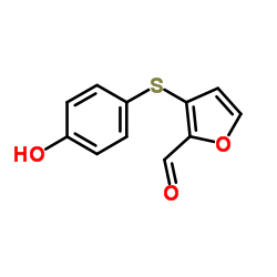 3-[(4-Hydroxyphenyl)sulfanyl]-2-furaldehyde结构式