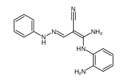 3-amino-3-(o-aminoanilino)-2-cyano-2-propenal phenylhydrazone Structure