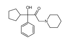 1-cyclopentyl-1-hydroxy-1-phenyl-3-piperidin-1-ylpropan-2-one结构式