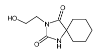 3-(2-Hydroxyethyl)-1,3-diazaspiro[4.5]decane-2,4-dione结构式