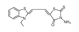 3-amino-5-[2-(3-ethyl-3H-benzothiazol-2-ylidene)-ethylidene]-2-thioxo-thiazolidin-4-one结构式