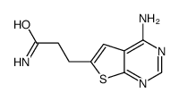 3-(4-氨基噻吩并[2,3-d]-6-嘧啶)丙酰胺结构式