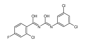 2-chloro-N-[(3,5-dichlorophenyl)carbamoyl]-4-fluorobenzamide结构式