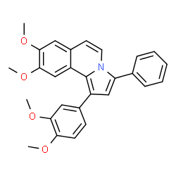 1-(3,4-Dimethoxyphenyl)-8,9-dimethoxy-3-phenylpyrrolo[2,1-a]isoquinoline结构式