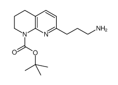 8-N-BOC-5,6,7,8-TETRAHYDRO-1,8-NAPHTHYRIDIN-2-PROPYLAMINE structure