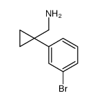 1-(Aminomethyl)-1-(3-bromophenyl)cyclopropane结构式