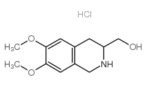 (6,7-Dimethoxy-1,2,3,4-tetrahydro-isoquinolin-3-yl)-methanol hydrochloride Structure