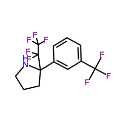 2-(Pentafluoroethyl)-2-[3-(trifluoromethyl)phenyl]pyrrolidine结构式