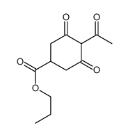 propyl 4-acetyl-3,5-dioxocyclohexane-1-carboxylate结构式