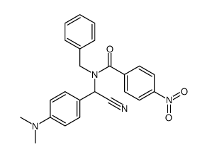 N-Benzyl-N-[cyano-(4-dimethylamino-phenyl)-methyl]-4-nitro-benzamide Structure