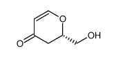 (S)-2-(羟甲基)-2,3-二氢-4H-吡喃-4-酮结构式