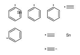 ethynyl-[2-[ethynyl(diphenyl)stannyl]ethynyl]-diphenylstannane Structure
