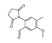 2-(2,5-dioxopyrrolidin-1-yl)-5-methoxy-4-methylbenzaldehyde结构式