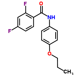 2,4-Difluoro-N-(4-propoxyphenyl)benzamide结构式