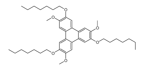 2,6,10-triheptoxy-3,7,11-trimethoxytriphenylene Structure