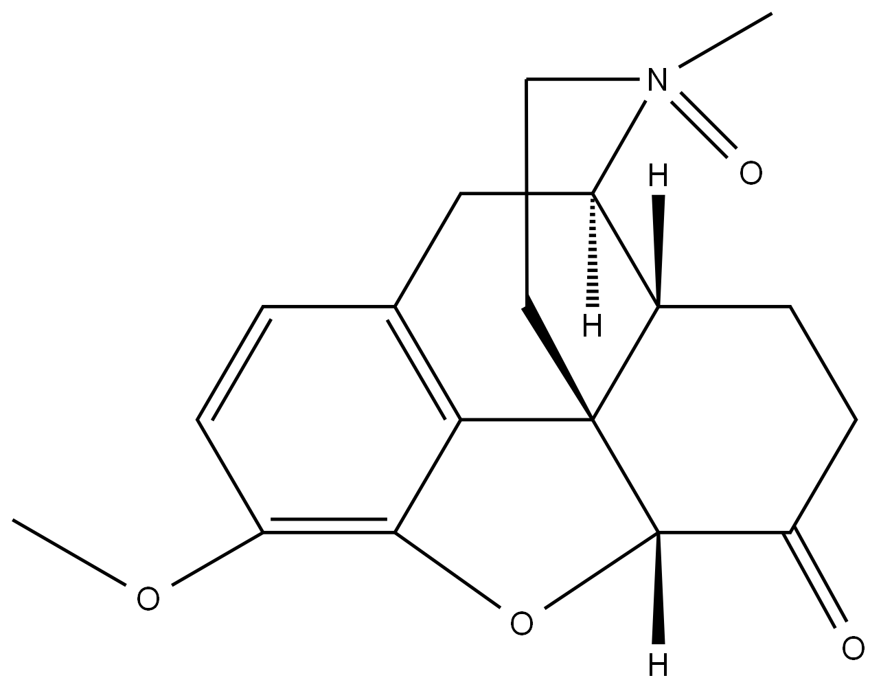 Morphinan-6-one, 4,5-epoxy-3-methoxy-17-methyl-, 17-oxide, (5α)- Structure