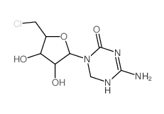 4-amino-1-[5-(chloromethyl)-3,4-dihydroxy-oxolan-2-yl]-3,6-dihydro-1,3,5-triazin-2-one structure