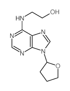 Ethanol,2-[[9-(tetrahydro-2-furanyl)-9H-purin-6-yl]amino]-结构式