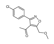 1-[3-(4-chlorophenyl)-5-(methoxymethyl)-1,2-oxazol-4-yl]ethanone结构式