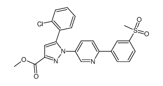 methyl 5-(2-chlorophenyl)-1-{6-[3-(methylsulfonyl)phenyl]pyridin-3-yl}-1H-pyrazole-3-carboxylate结构式