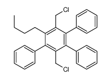 1-butyl-2,5-bis(chloromethyl)-3,4,6-triphenylbenzene结构式