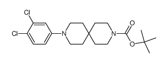 9-(3,4-dichloro-phenyl)-3,9-diaza-spiro[5.5]undecane-3-carboxylic acid tert-butyl ester结构式