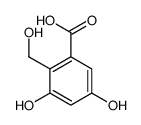 3,5-dihydroxy-2-(hydroxymethyl)benzoic acid Structure