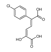 2-(4-chlorophenyl)-5-hydroxyhexa-2,4-dienedioic acid Structure