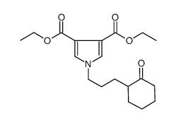 1-[3-(2-oxo-cyclohexyl)-propyl]-1H-pyrrole-3,4-dicarboxylic acid diethyl ester Structure