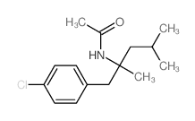 N-[1-(4-chlorophenyl)-2,4-dimethyl-pentan-2-yl]acetamide structure