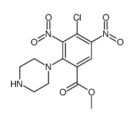 methyl 4-chloro-3,5-dinitro-2-piperazin-1-ylbenzoate结构式