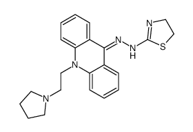 N-[[10-(2-pyrrolidin-1-ylethyl)acridin-9-ylidene]amino]-4,5-dihydro-1,3-thiazol-2-amine结构式