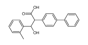2-Biphenyl-4-yl-3-hydroxy-3-o-tolyl-propionic acid结构式