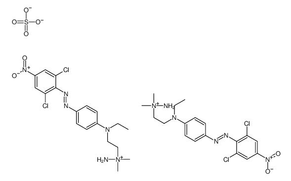 1-[2-[[4-[(2,6-dichloro-4-nitrophenyl)azo]phenyl]ethylamino]ethyl]-1,1-dimethylhydrazinium sulphate (2:1) structure