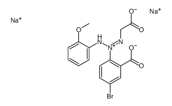 5-bromo-2-[1-(carboxymethyl)-3-(2-methoxyphenyl)triazen-2-yl]benzoic acid, sodium salt Structure