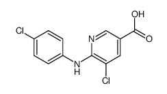 5-chloro-6-(4-chlorophenylamino)nicotinic acid Structure