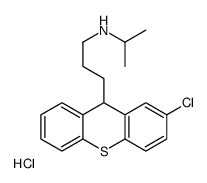 3-(2-chloro-9H-thioxanthen-9-yl)-N-propan-2-ylpropan-1-amine,hydrochloride Structure