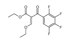 ethyl 2-(ethoxymethylene)-3-oxo-3-(2,3,4,5-tetrafluorophenyl)propionate结构式