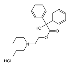 2-(dipropylamino)ethyl 2-hydroxy-2,2-diphenylacetate,hydrochloride Structure