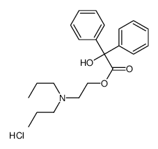 2-(dipropylamino)ethyl 2-hydroxy-2,2-diphenylacetate,hydrochloride结构式