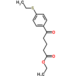 Ethyl 5-[4-(ethylsulfanyl)phenyl]-5-oxopentanoate结构式