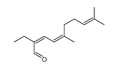 (,E)-2-ethyl-5,9-dimethyldeca-2,4,8-trienal结构式